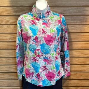 IBKUL Long Sleeve Zip Mock Neck